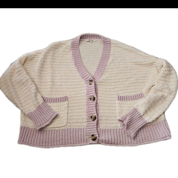 Madewell Womens Seabrook Spring Cottagecore Cardigan Sweater in Antique Cream M - Picture 8 of 13